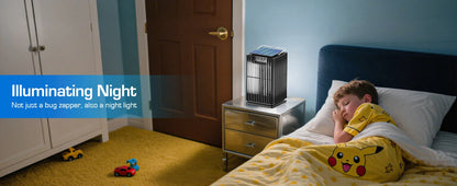 Solar Bug Zapper Outdoor Mosquito Zapper Cordless Waterproof Fly Zapper with Illuminated Light Ground Bracket