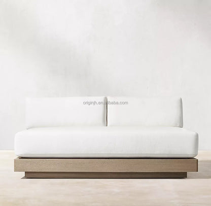 Minimalism Outdoor Garden Sofa Set Popular and Luxury Teak Patio Furniture