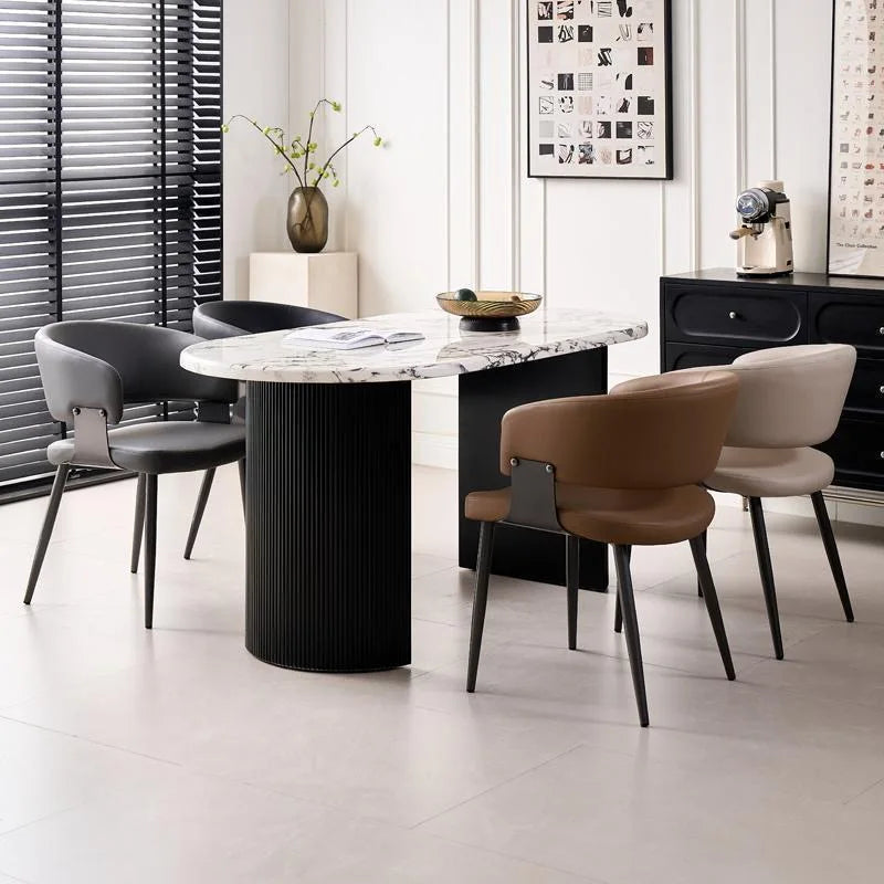 2pcs Modern Minimalist Dining Chairs with Backrest for Home Table And Hotel Island Bar Stools with Armrests