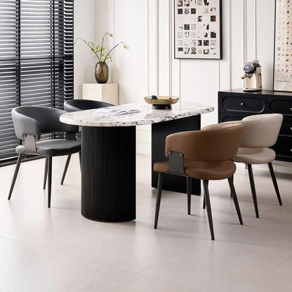 2pcs Modern Minimalist Dining Chairs with Backrest for Home Table And Hotel Island Bar Stools with Armrests