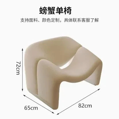 Cream wind special-shaped sofa Modern hotel lobby reception lounge area Modern minimalist leisure curved sofa