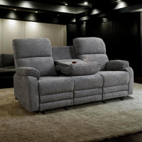Couch with Massage Heat Zero Gravity Electric Reclining Sofa Power Recliner Sofa with Console Charging Ports for Home Theater
