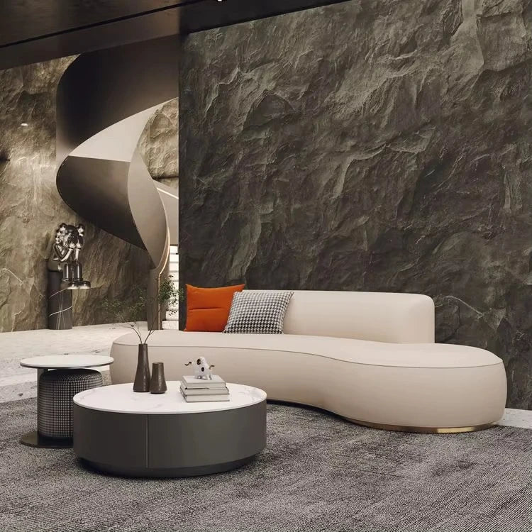 Curved Couches Luxury Lounge Suite Sets Luxurious Modern 3 Seater Upholstered Furniture Curved Sofa for Living Room