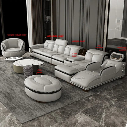 European Luxury Living Room Sofas Home Leisure Sofa Bed Recliner Design Living Room Furniture Modern Corner Smart Massage Sofa