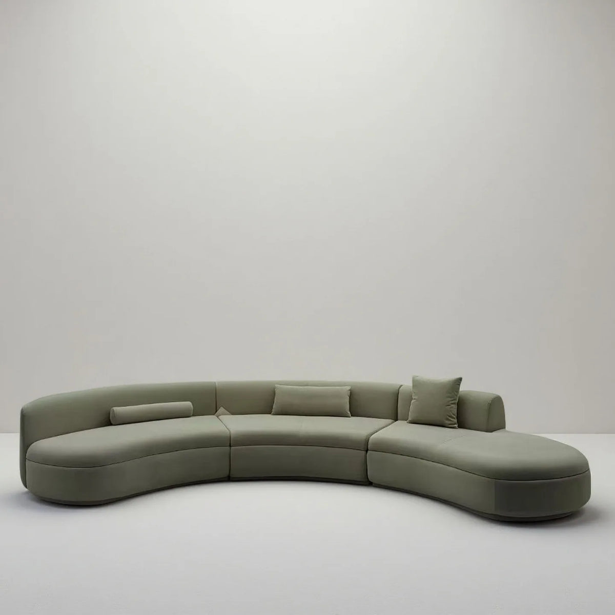 Italian curved sofa special-shaped module corner large, medium and small living room light luxury personalized fabric