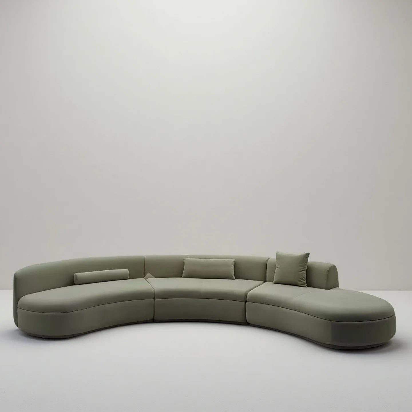 Italian curved sofa special-shaped module corner large, medium and small living room light luxury personalized fabric