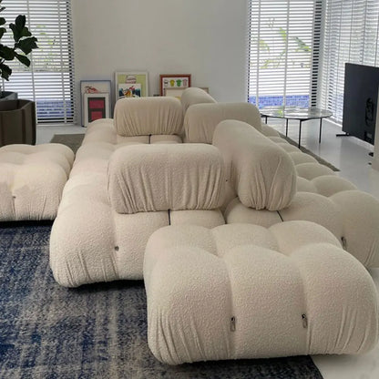 Modern Boucle 3 Seater Sectional Sofa L-Shape Living Room Furniture Luxury Design Home Couch Modular