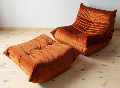 Single Seat Foam Armless Couch Chair Lazy Floor Sofa Fireside Bean Bag Chair Sofa Lounger for Living Room Bedroom Fireside Chair