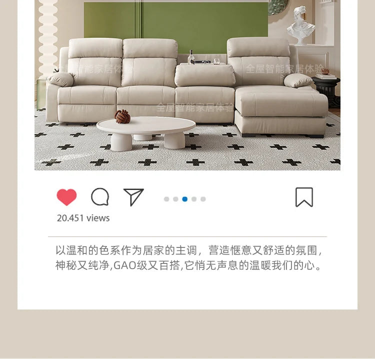 Aesthetic White Living Room Sofas Sleeping Real Leather Lazy Lounge Sofa Luxury Modern Soft Couch Wohnzimmer Furniture For Home