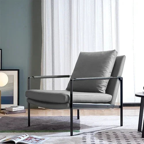 Leisure Complete Cushion Chair Living Room Leather Unique Lazy Makeup Chair Reading Design Throne Woonkamer Stoelen Decor