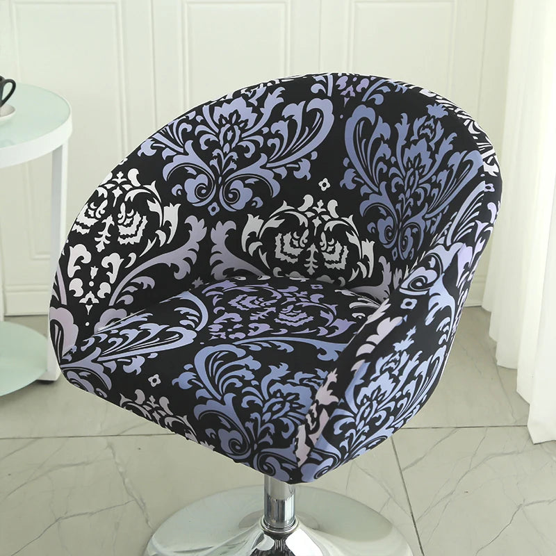 Semi-Circular Chair Cover Elastic Dining Chairs Slipcovers Accent Curved Chairs Dustproof Covers Armchair Seat Case Home Decor