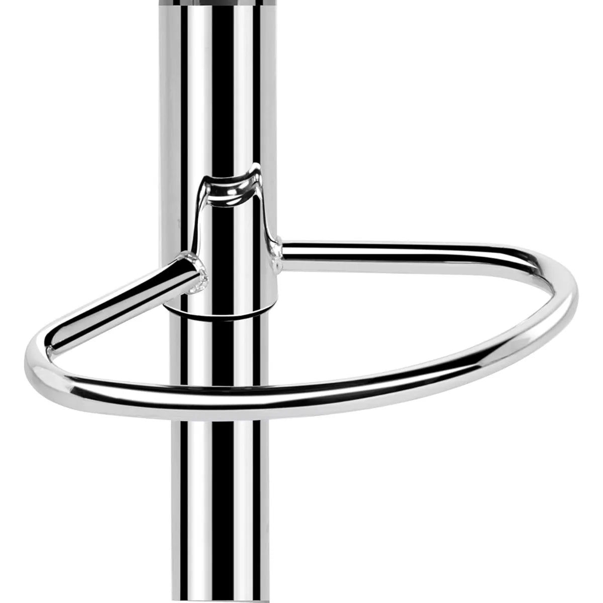 Lot de 2 tabourets de bar pivotants réglables, hauteur de comptoir hydraulique avec accoudoirs et dossier, cuir PU pour cuisine et bar, blanc