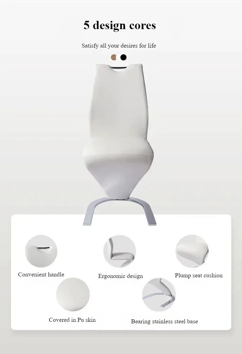 Designer Fancy Nordic Dining Chairs Luxury Kitchen Elegant Occasional Modern Chair Accent Design Chaises Salle Manger Furniture