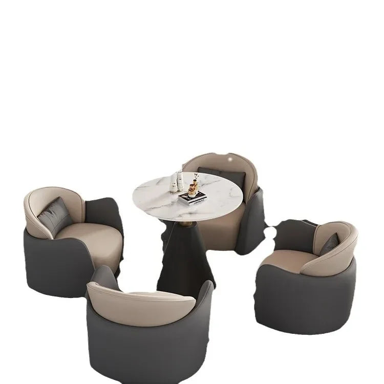 Italian Light Luxury Negotiation Sofa Hotel Lobby Meeting Area Tables And Chairs Sales Office Business Reception Sofa