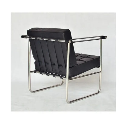 HE 113 Lounge Hans Singe Sofa Chair Leisure Chair Stainless Steel Leather PU for Living Room