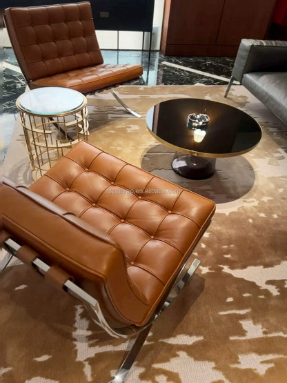 Barcelona Single Sofa Designer Lazy Sofa High-end Italian Living Room Sofa Chair Nordic Light Luxury Leisure Chair