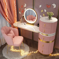 Bedroom Italian Light Luxury Dressing Table Wind Storage Cabinet One Small Apartment Makeup Dresser