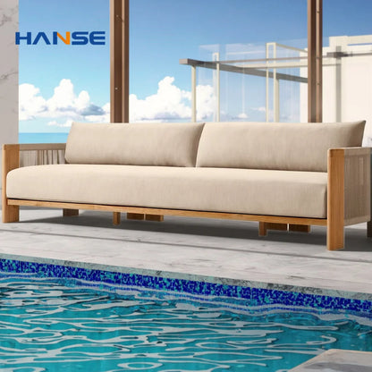Nordic Modern Hotel Terrace Leisure Sofa Set Wicker Outdoor Garden Furniture Aluminum Frame Outdoor Use