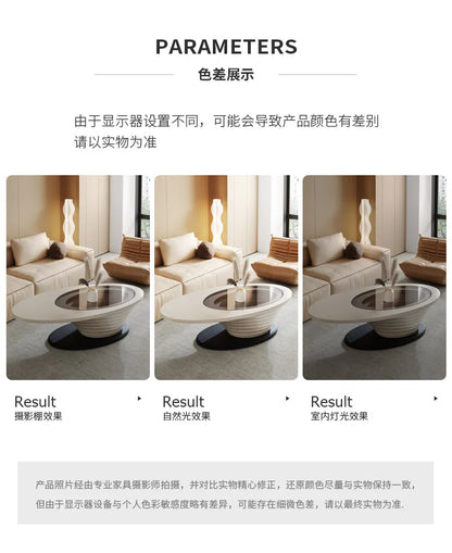 Oval Modern Coffee Table Unique Trendy Design European Coffee Table Neutral Minimalist Table Basse Living Room Furniture