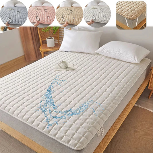 1PC Soft Fibre Waterproof Mattress Cover Thickened Breathable Diaper Proof Foldable Household