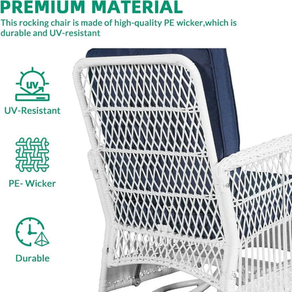 Outdoor conversation bistro, terrace rotary glider rocking chair rattan furniture