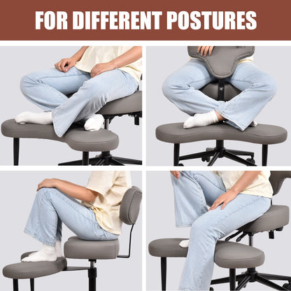 Meditation Chair Relaxing Chair with Wheels Height Adjustable Seat w/Lumbar Support for Adults Fidget and Yoga,Pose Improvement