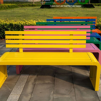 Outdoor Waterproof Sales Park New Hotel Patio 2022 Design Wholesale Steel Wooden Garden Bench