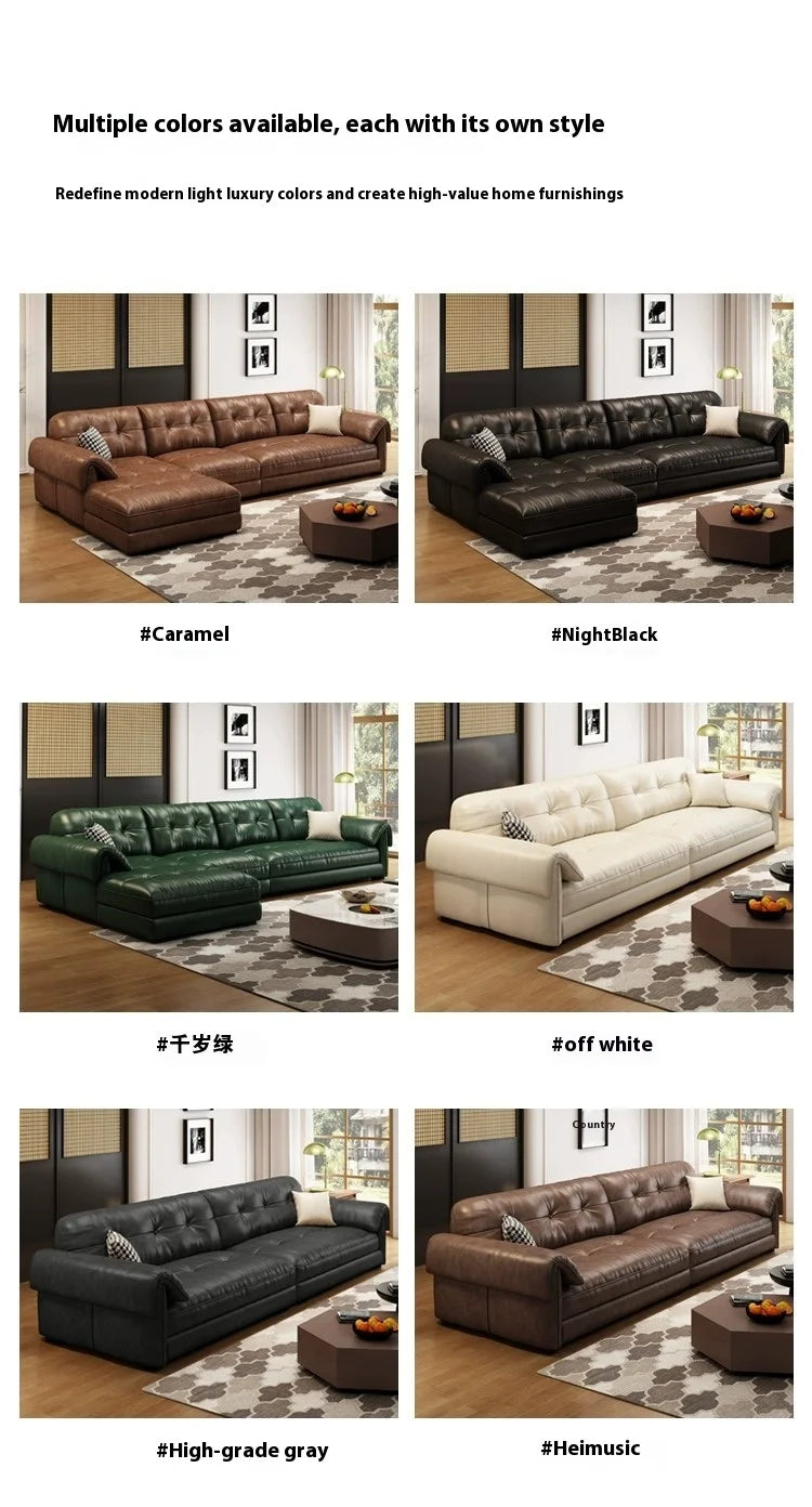 Minimalist Brown Sleep Sofa Faux Leather Designer Loveseat Lazy Sofa Couch Cloud Divano Da Soggiorno Living Room Furniture