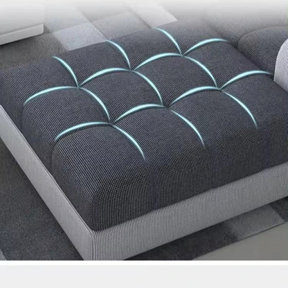Living room fabric sofa Modern simple home corner sofa Furniture combination Solid frame fabric sofa