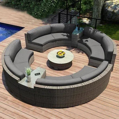 ssE1001 Outdoor Living Room Rattan Sales Office Garden Courtyard Leisure Rattan Chair Lobby Sofa Coffee Table Furniture Combinat