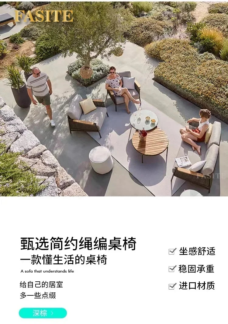 New Chinese solid wood sofa combination Zen walnut color modern villa ash living room solid wood sofa