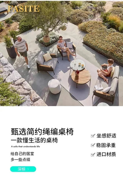 New Chinese solid wood sofa combination Zen walnut color modern villa ash living room solid wood sofa