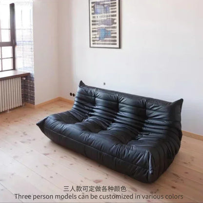 Single sofa living room bedroom lazy fabric leather leisure chair small apartment cream wind