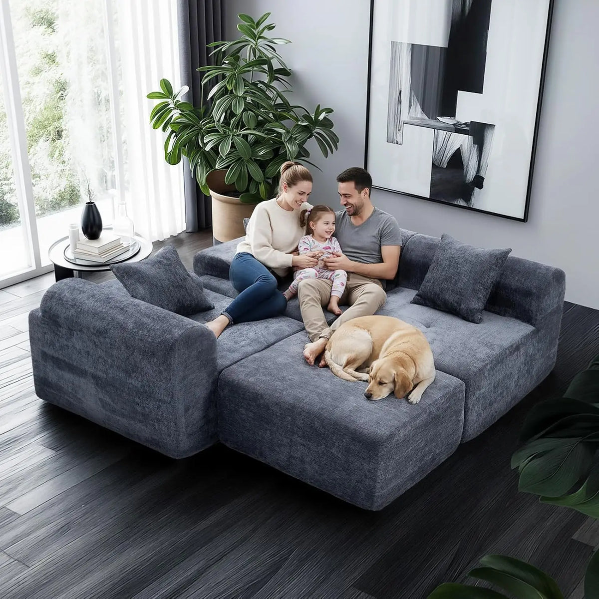 Modern Memory Foam Couch Modular Compressed Lazy Floor Vacuum Sofa Set Furniture Living Room Sofa