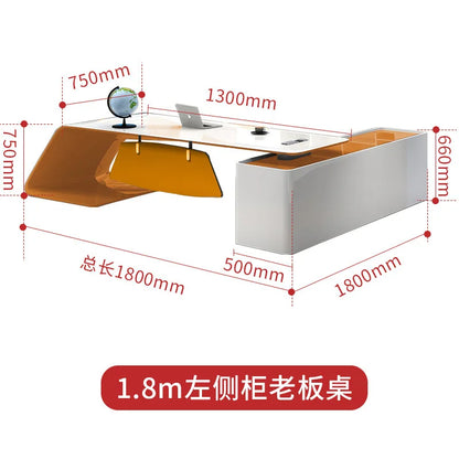 Minimalist Atmosphere Office Desk Computer High Single Fashionable Office Desk Irregular Office Furniture Der Schreibtisch XYOD