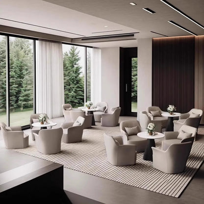 Italian style, light luxury, sofa chair, business, reception, rotating