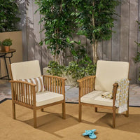 3 Pieces Patio Set Outdoor Acacia Wood Furniture  for Garden, Patio & Deck