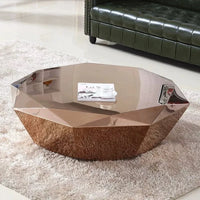 Modern Minimalist Luxury Diamond Stainless Steel Coffee Table Living Room Furniture Shaped  Center Table Tea Table Escritorios
