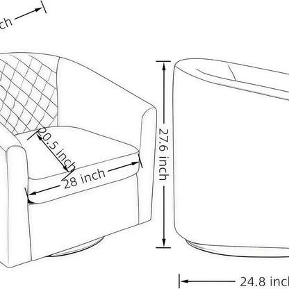 Contemporary Swivel Chair with 360° Spin and Armrests: Perfect for Living Spaces, Bedrooms, and Reading Nooks