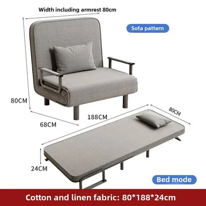 Small apartment sofa bed multifunctional lunch bed nap bed escort bed living room office sofa chair foldable bed