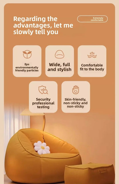 Bean Bag Lazy Corduroy Comfortable Sofa Single Bed Tatami Bedroom Balcony Casual Lightweight Small Sofa Living Room 2025 New