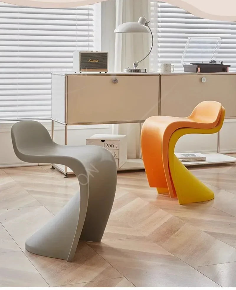 Portable Dining Chairs Lightweight Makeup Chair Modern Design Living Room Single Chair Multifunction Stackable Household Chairs