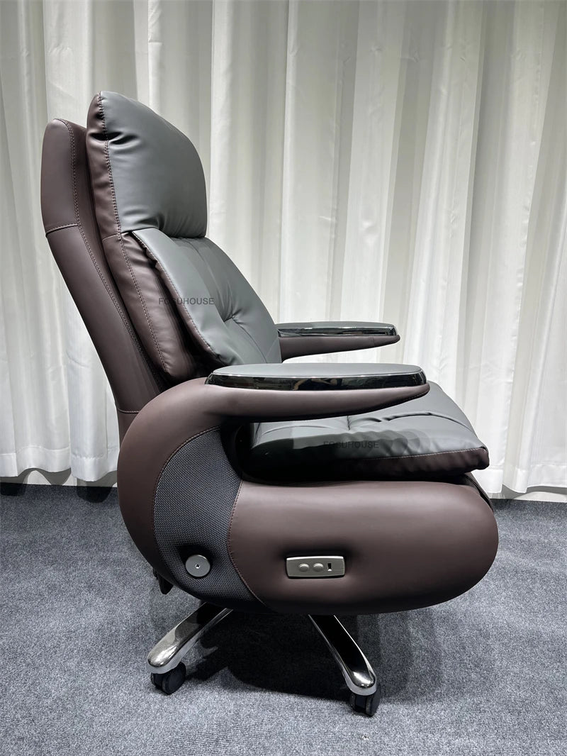 Electric Smart Office Chairs European Reclining Computer Chair Home Gaming Armchair Modern Office Furniture High-end Boss Chair