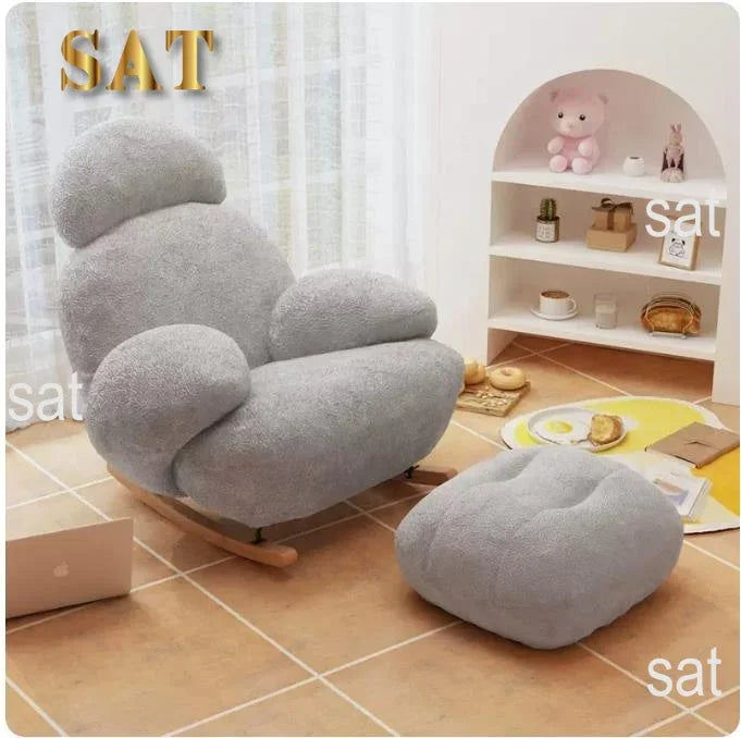 -Big White pink Brown Grey Couch Sleep Bedroom Single Rocking Chair Balcony Lounge Sofa