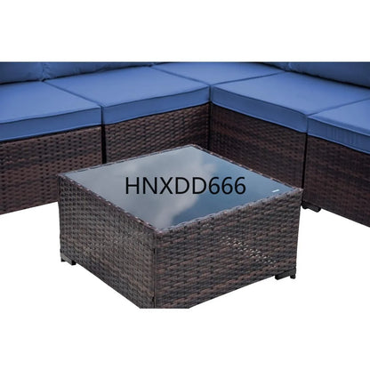 Outdoor Patio Furniture Se,  6 Pieces Outdoor Furniture Patio Sectional Sofa s w/43 Propane Gas Firepit   Coffee