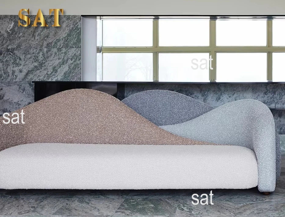 Modern Designer Furniture Luxury Sofas Velvet Fabric Curved Sofa For Home Salon Villa Hotel