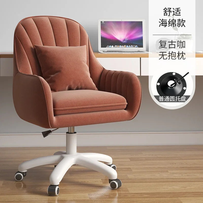 Fabric Office Chairs Family Comfortable Sedentary Armchair Lovely Bedroom Computer Chair Dormitory Swivel Chair Home Furniture