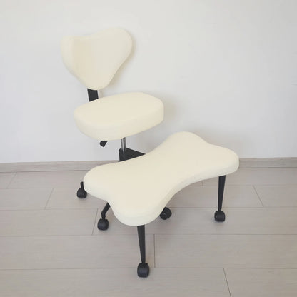 Cross Legged Chair - Meditation Chair With Wheels  ADHD Chair Height Adjustable Seat  Adjustable Footstool