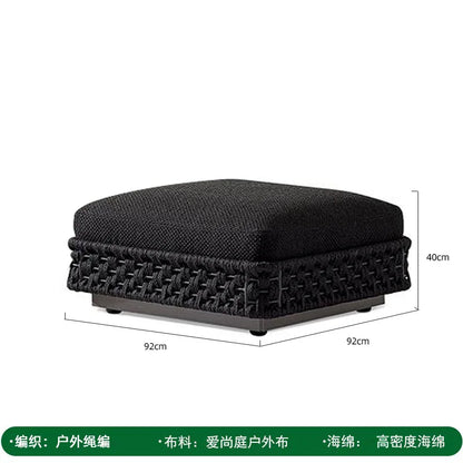 Outdoor rattan sofa, courtyard bed recliner, villa outdoor Nordic simple white bantam L-shaped sofa