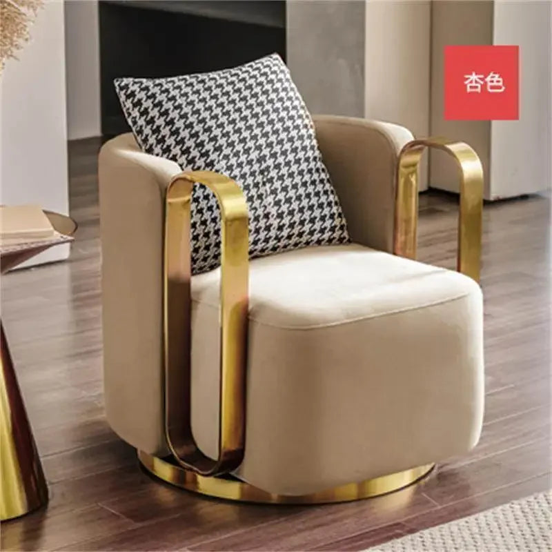 Light luxury rotatable lazy sofa chair hotel clubhouse reception negotiation chair  FT